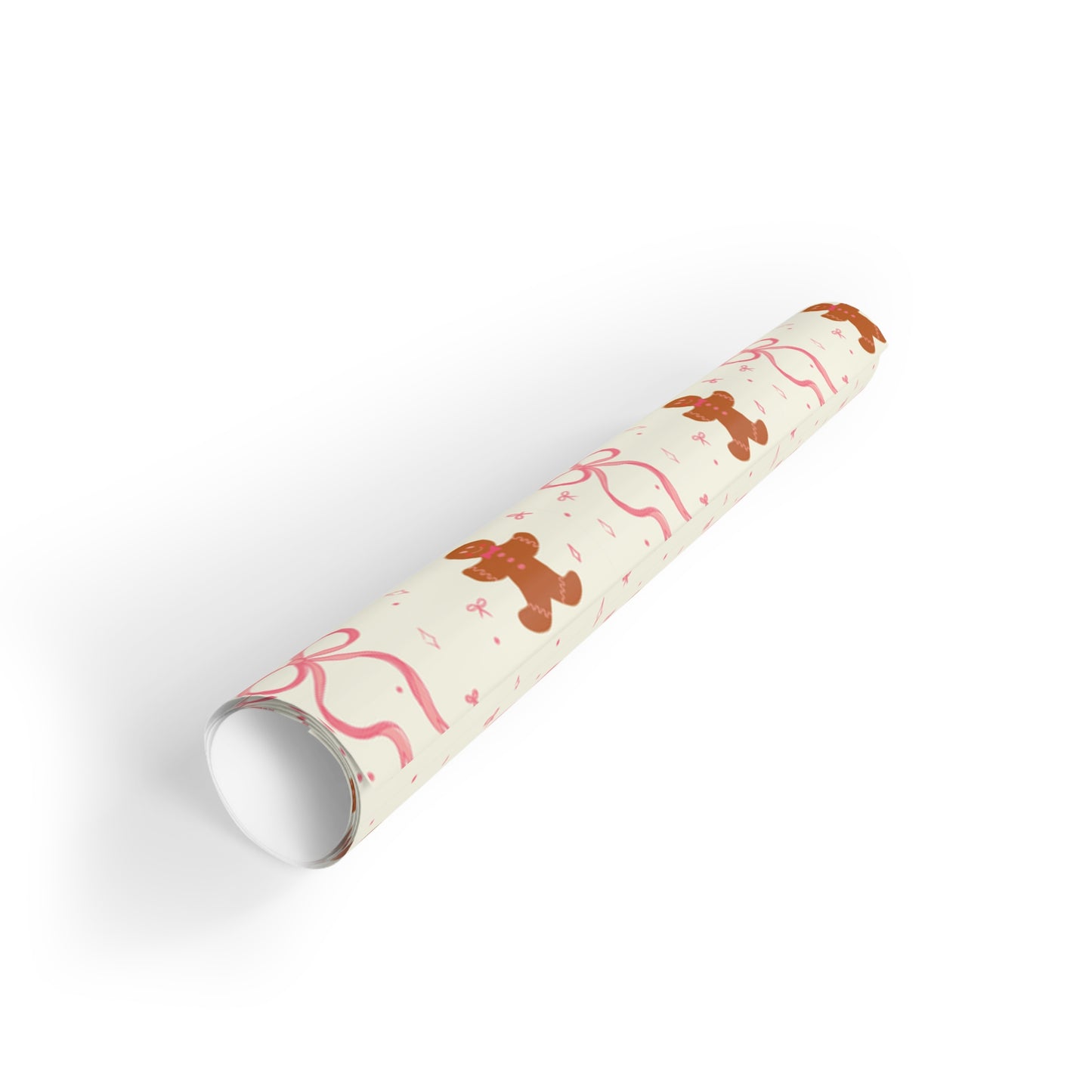 Gingerbread Men Gift Wrapping Paper Rolls, 1pc