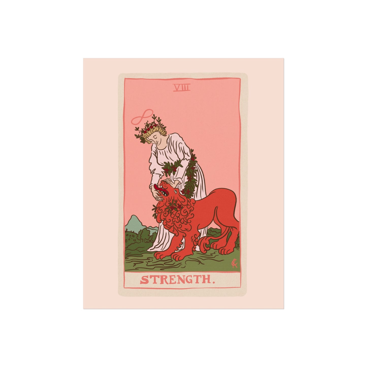 Strength Tarot Card Wall Art