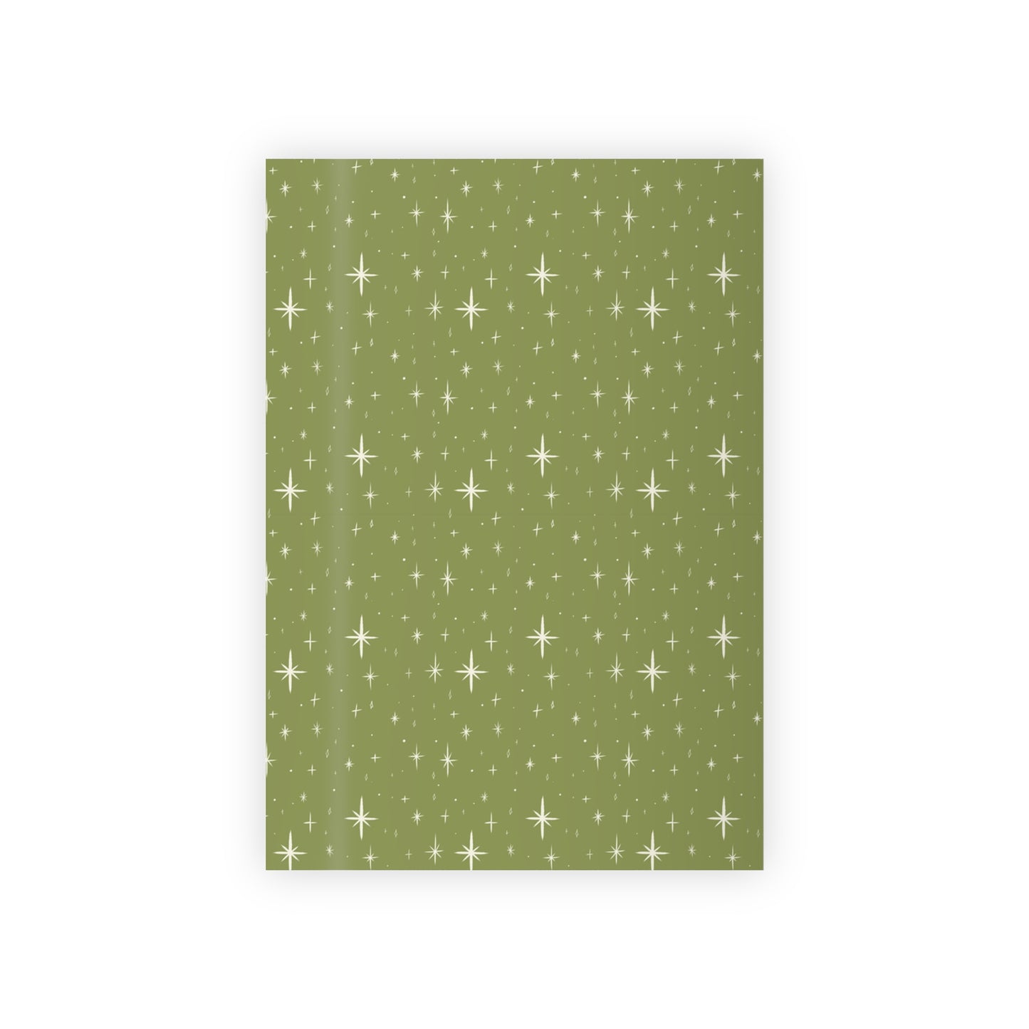 Green Stars Gift Wrapping Paper Rolls, 1pc