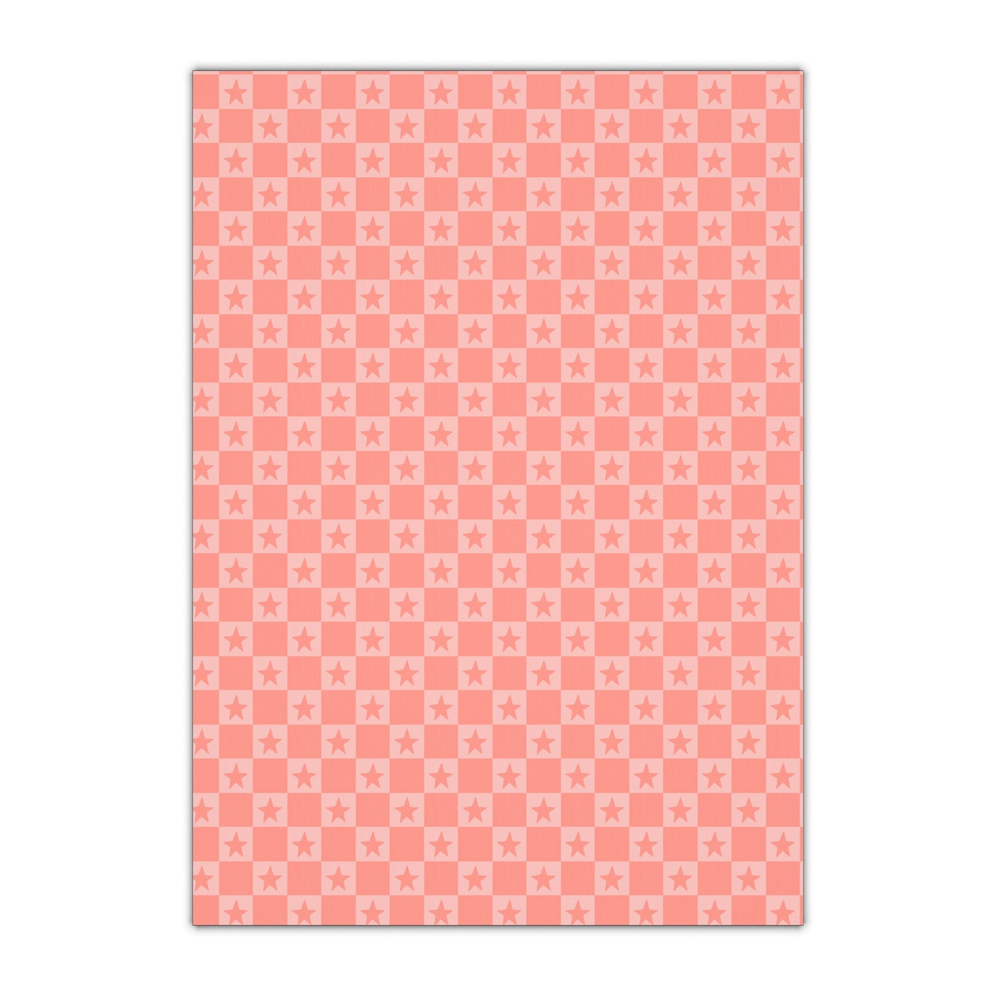 Check star wrapping paper sheets