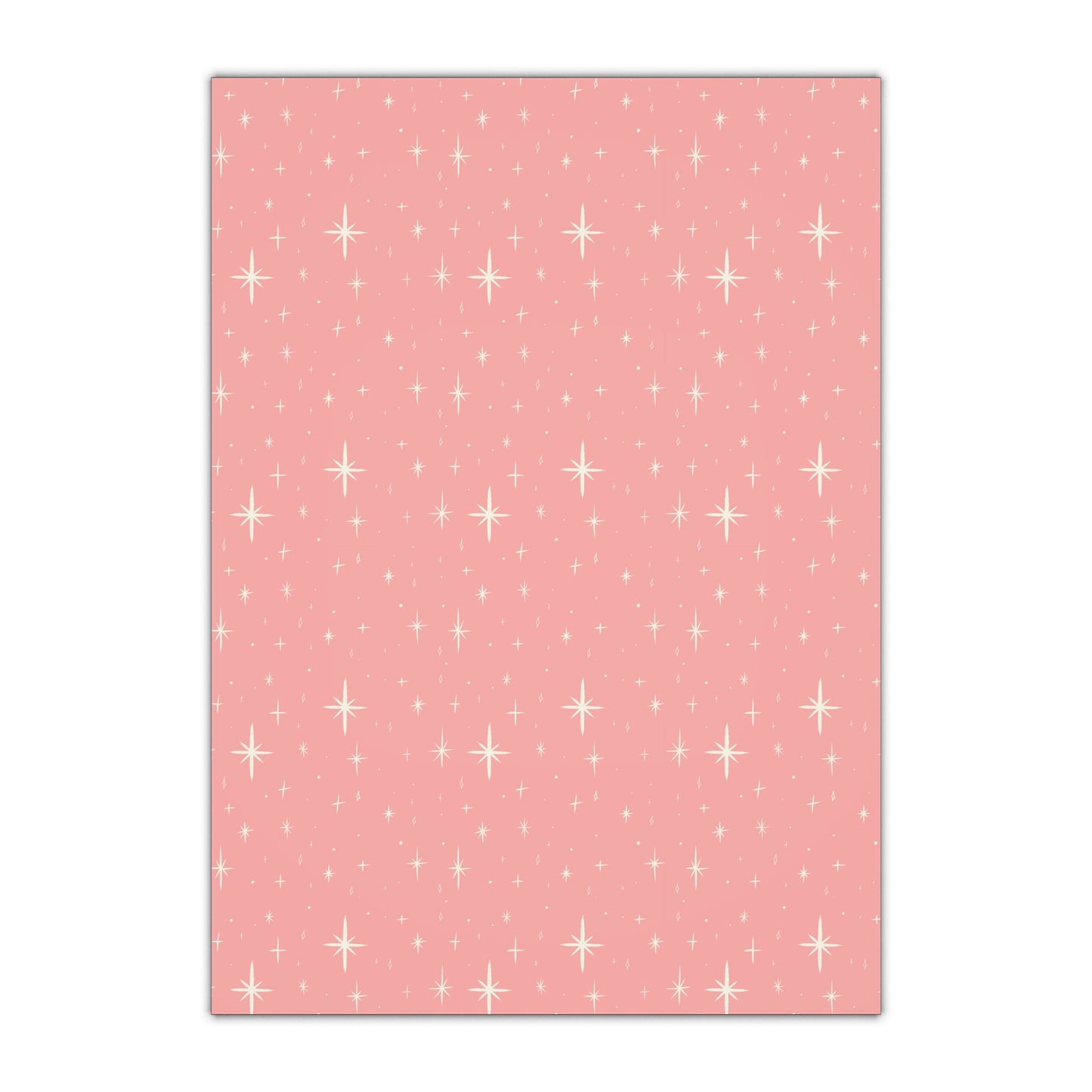 Pink Stars Gift Wrapping Paper Sheets, 1pc