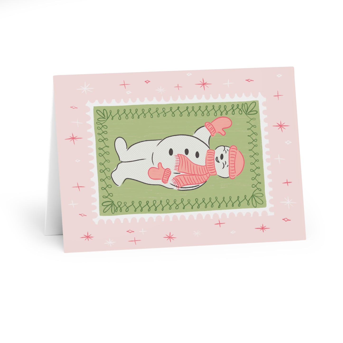Waving Snowman Christmas Cards (5 Pack)