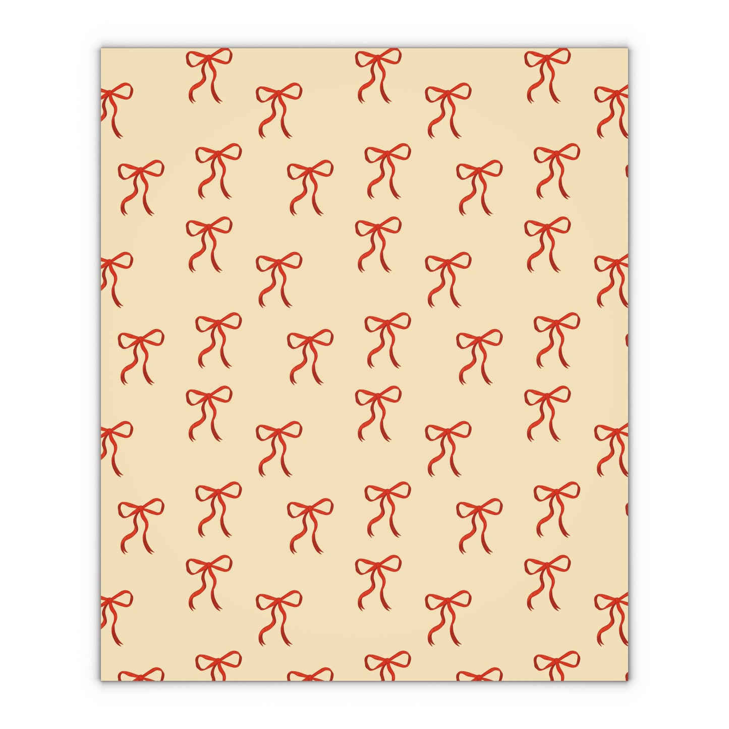 Bow wrapping paper sheets