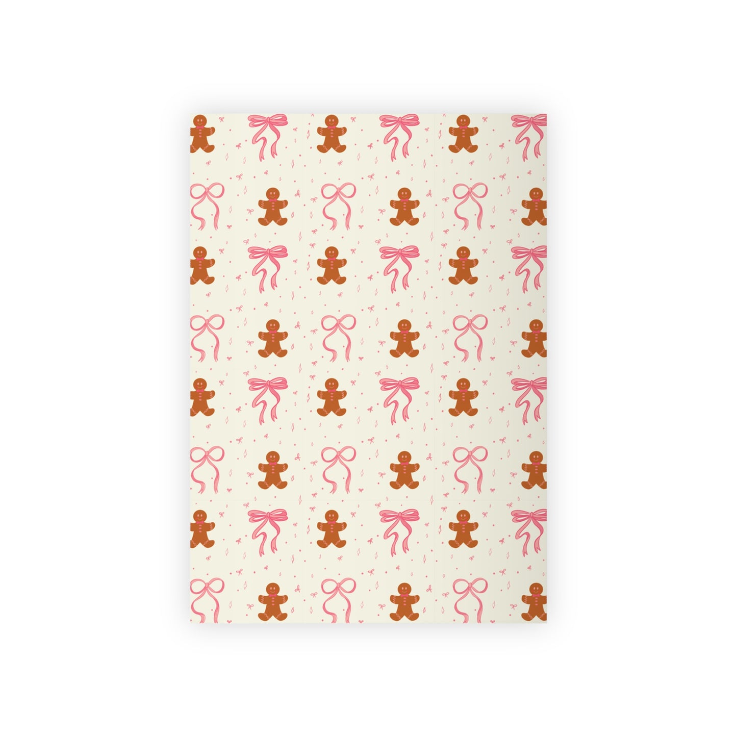 Gingerbread Men Gift Wrapping Paper Rolls, 1pc