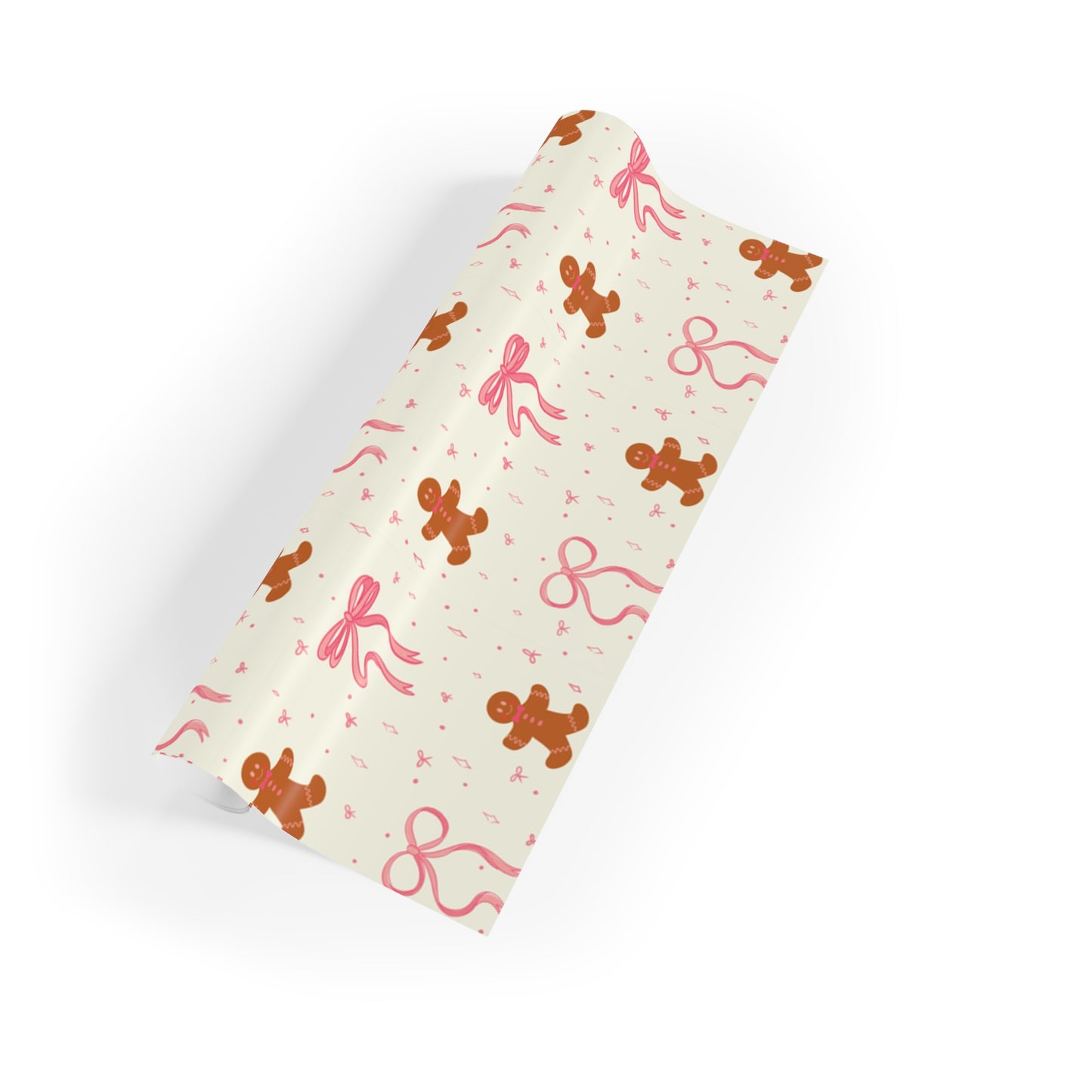 Gingerbread Men Gift Wrapping Paper Rolls, 1pc