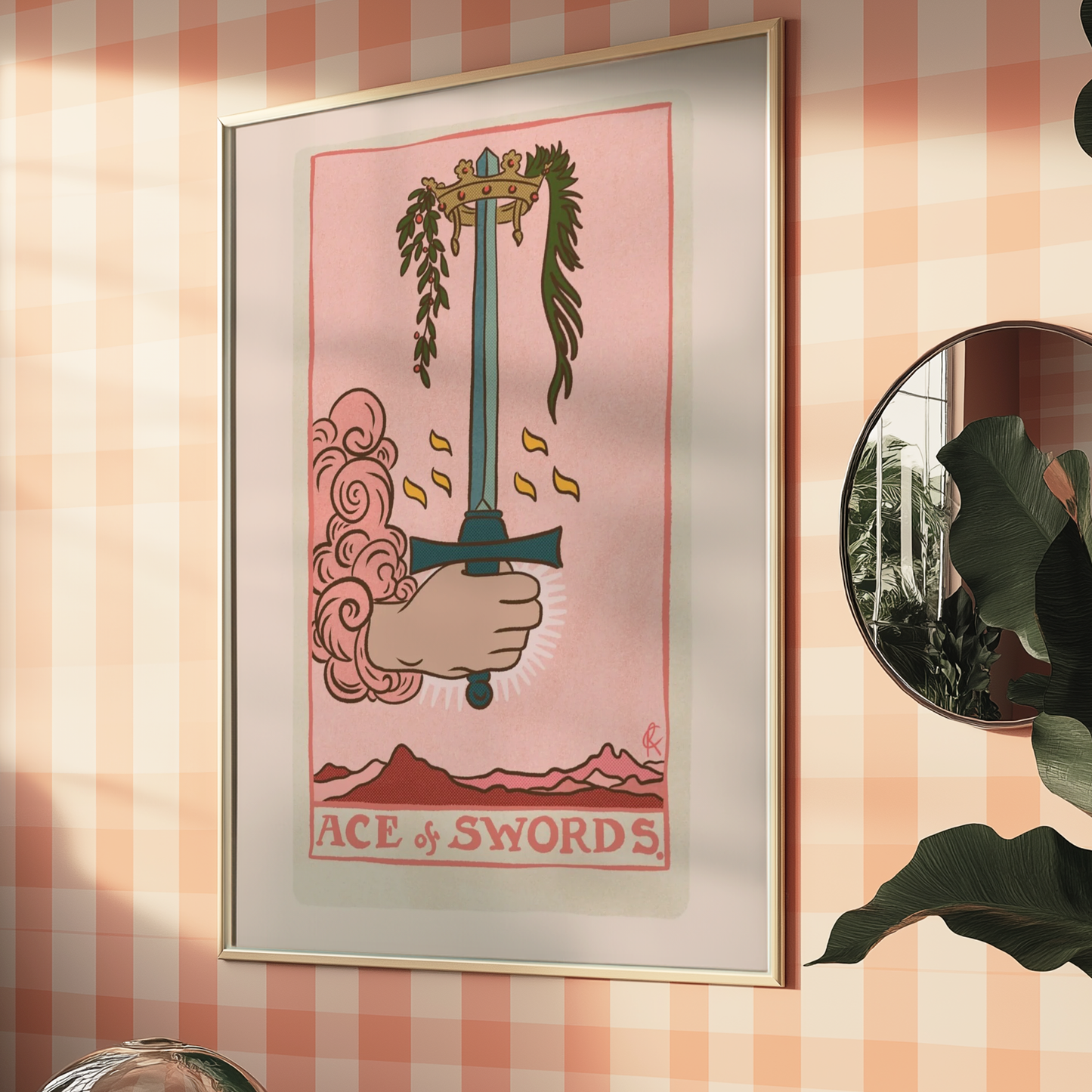 Ace of Swords Tarot Card Wall Art