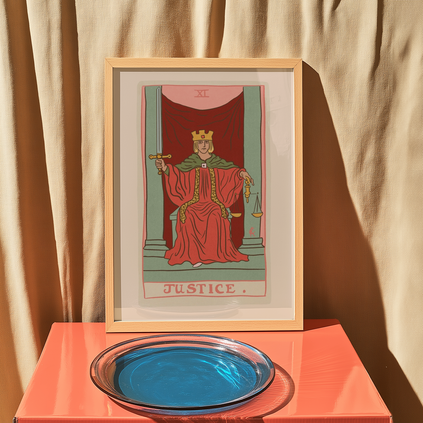 Justice Tarot Card Wall Art