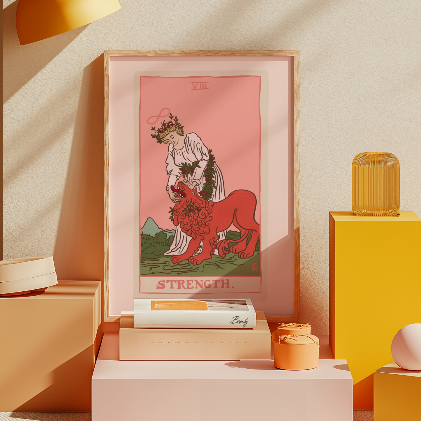 Strength Tarot Card Wall Art