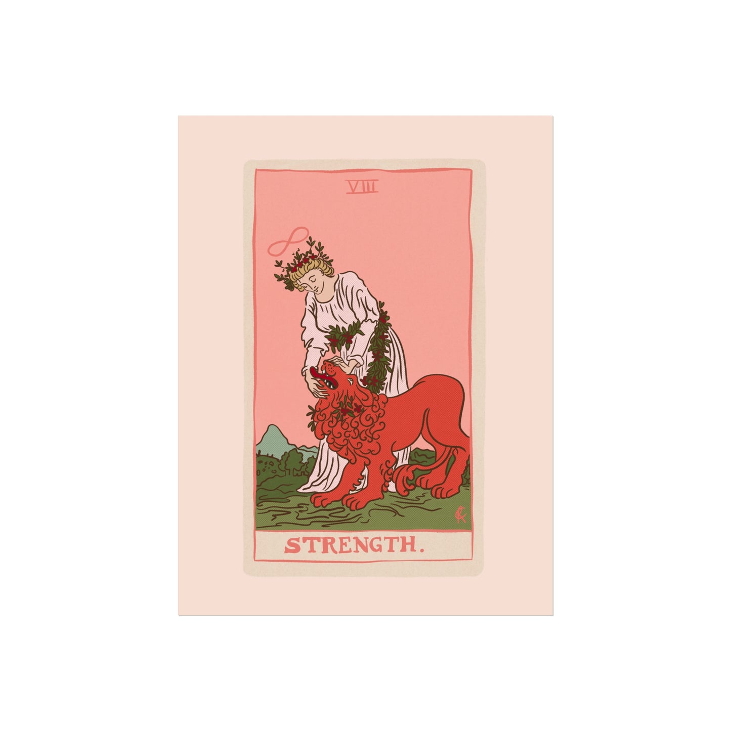 Strength Tarot Card Wall Art
