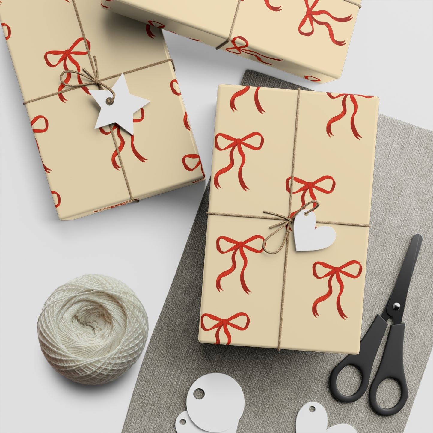 Bow wrapping paper sheets