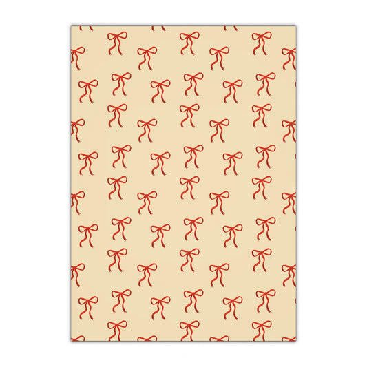 Bow wrapping paper sheets