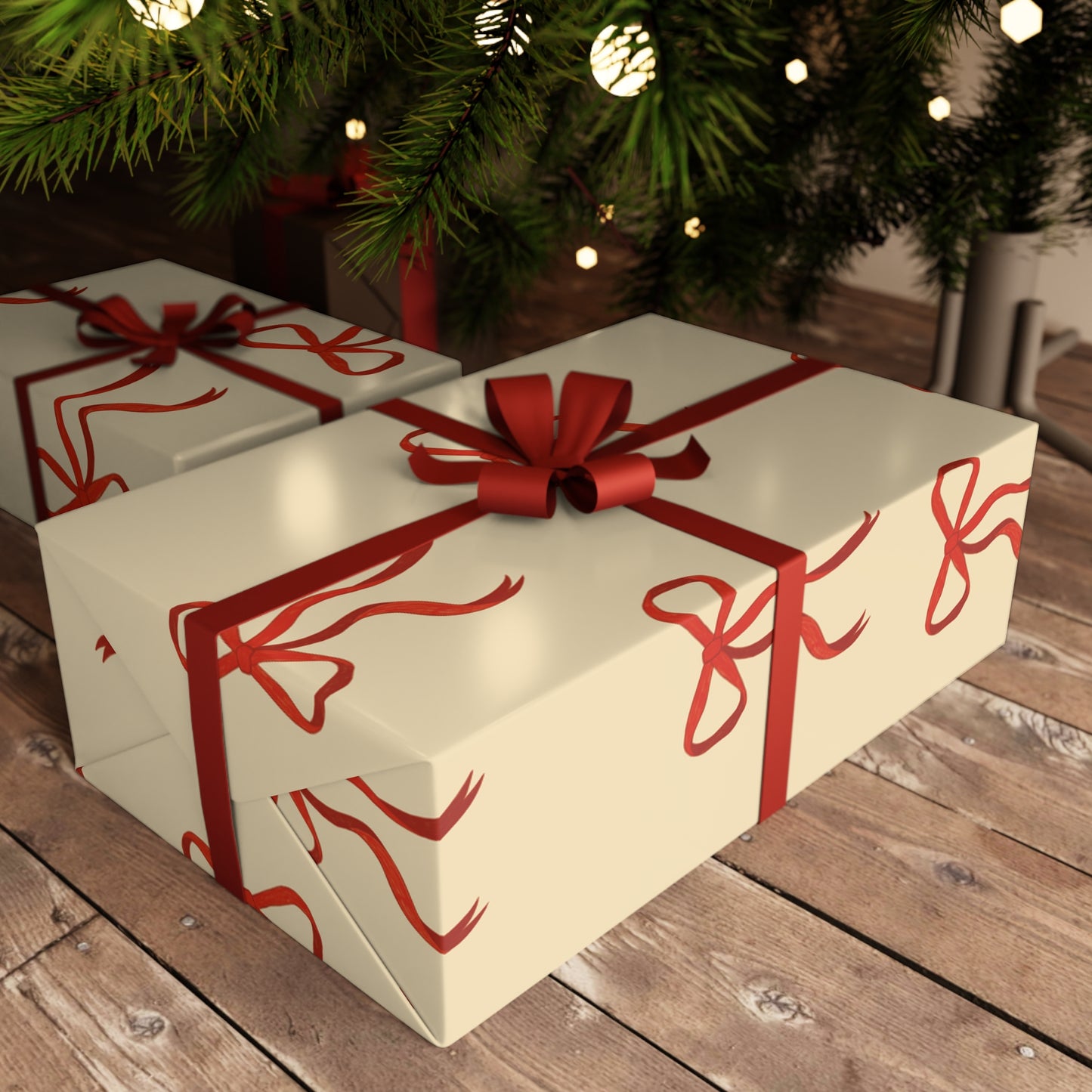 Bow wrapping paper sheets