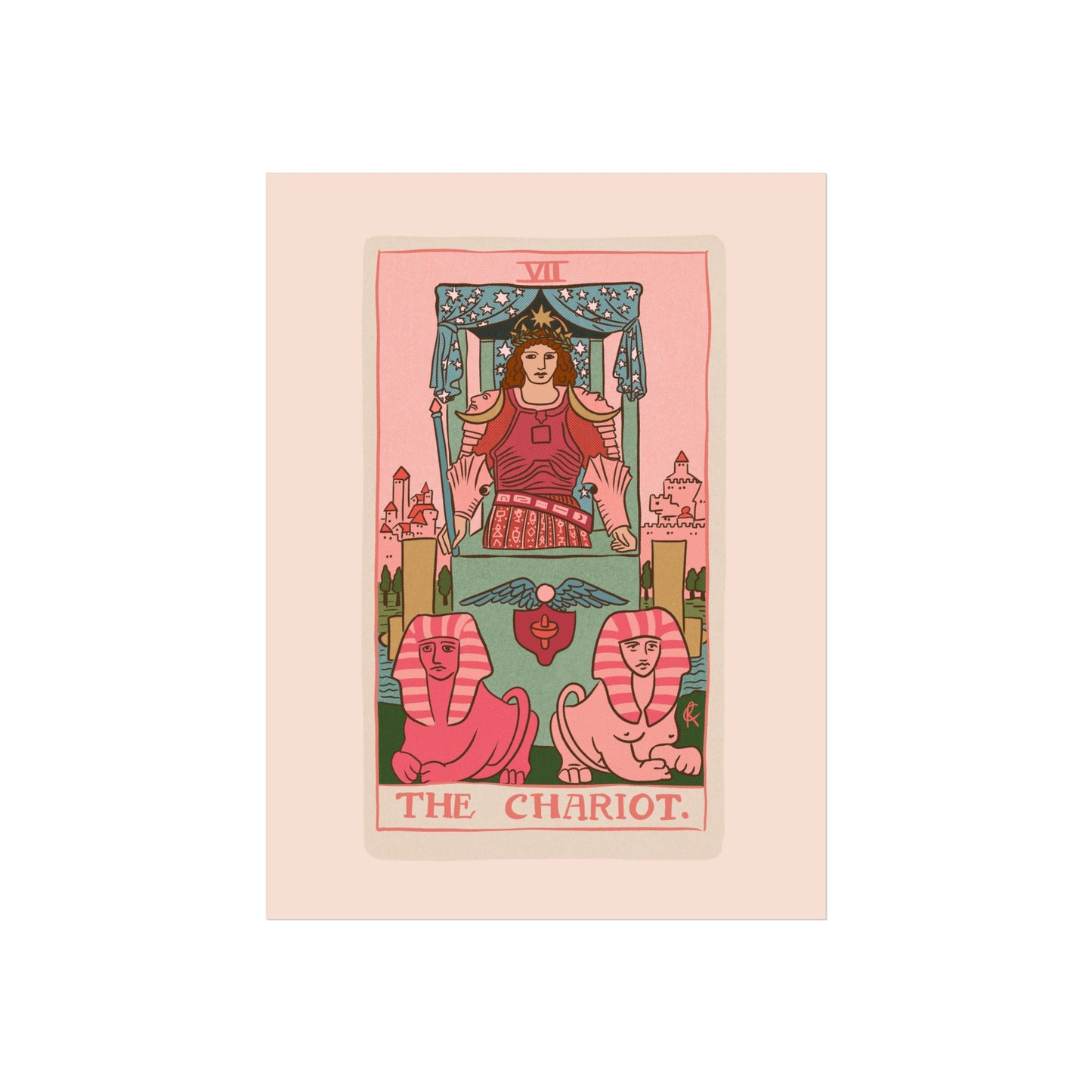 The Chariot Tarot Card Wall Art