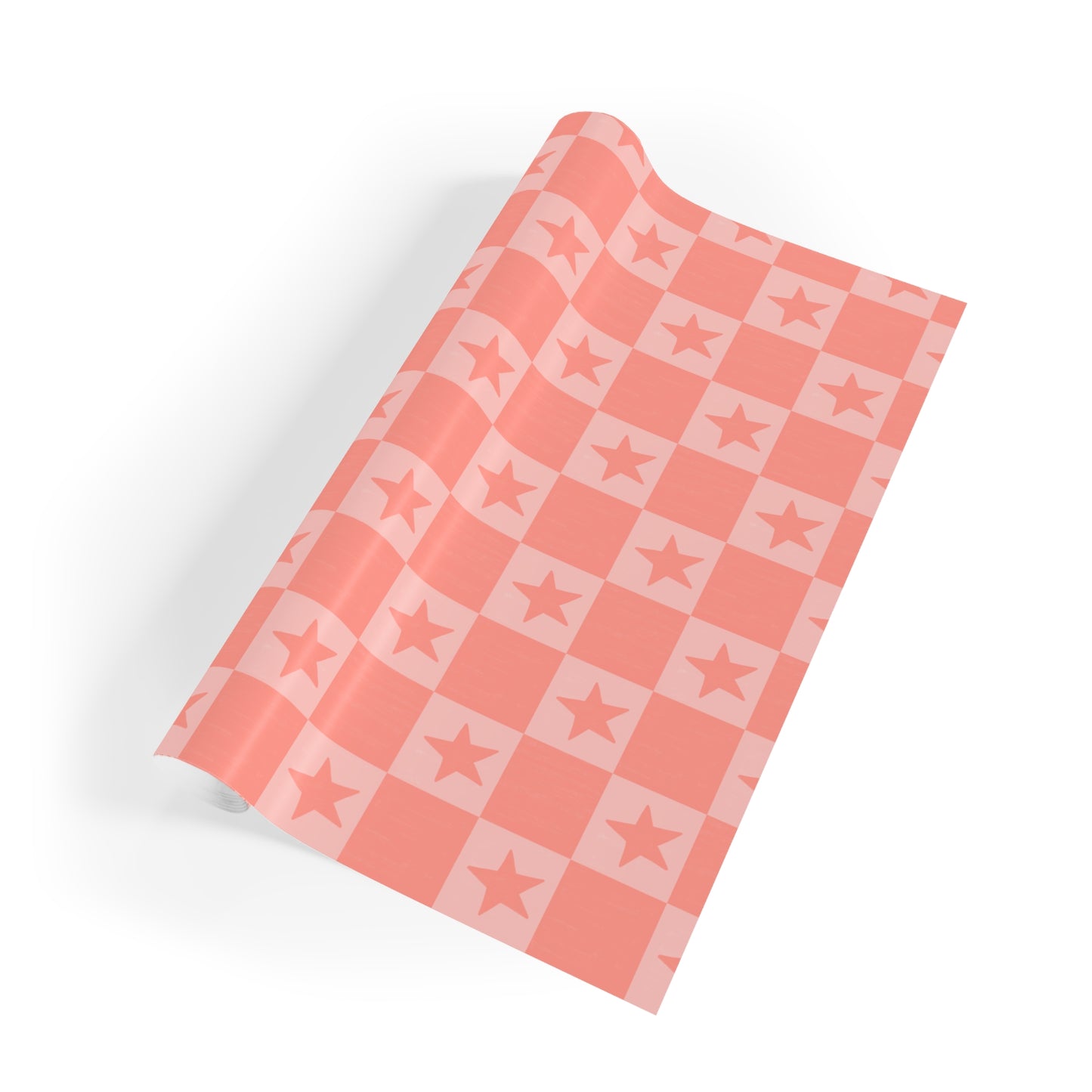 Check star wrapping paper roll