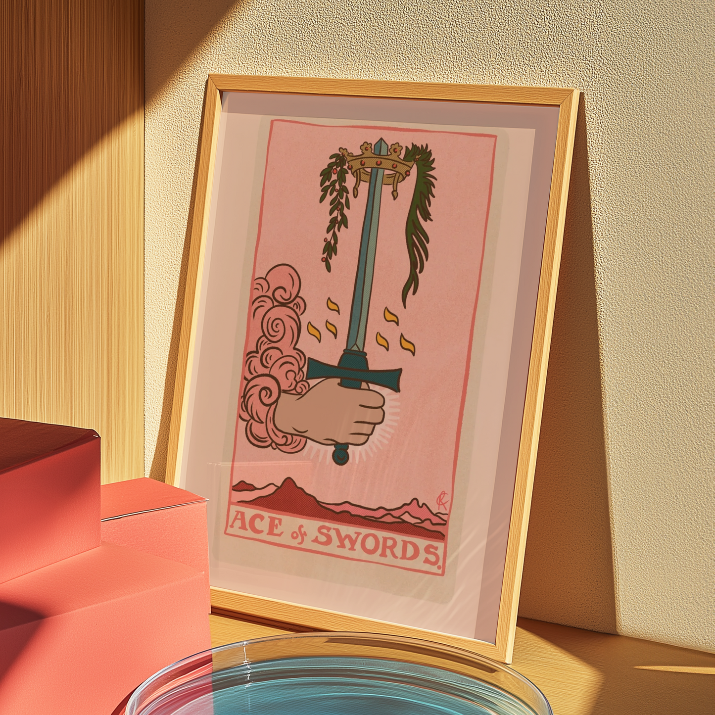 Ace of Swords Tarot Card Wall Art