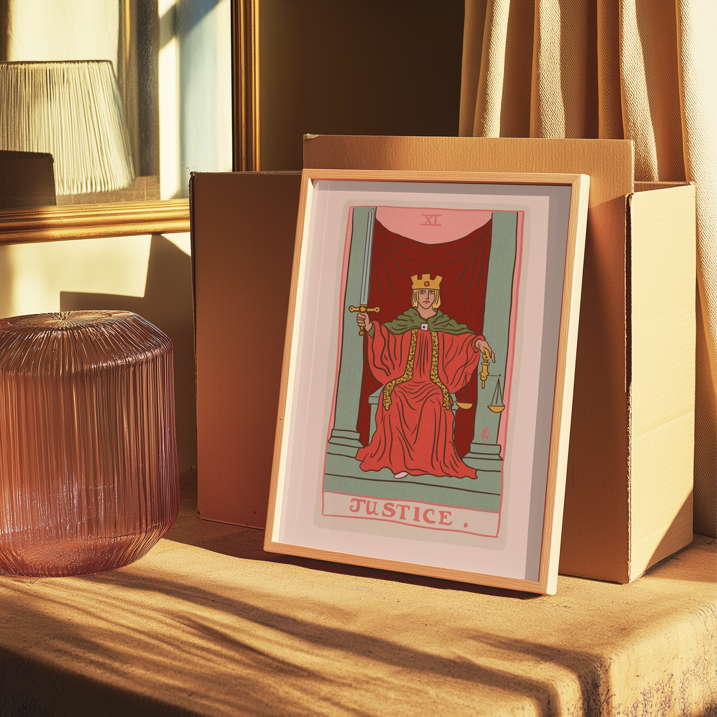 Justice Tarot Card Wall Art