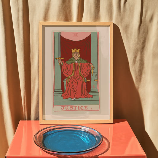 Justice Tarot Card Wall Art